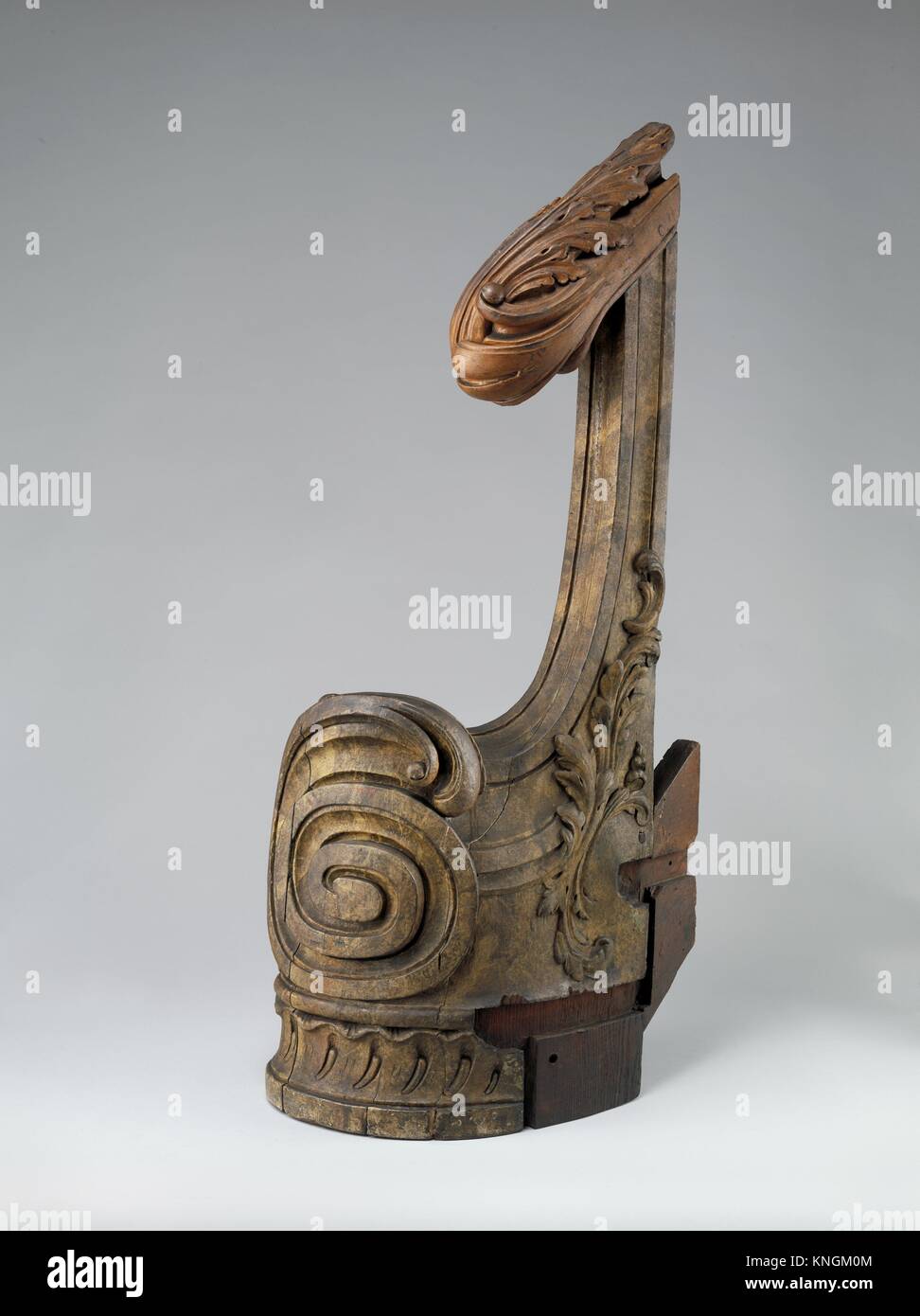 Newel post. Date 18th century; Culture French; Medium Carved