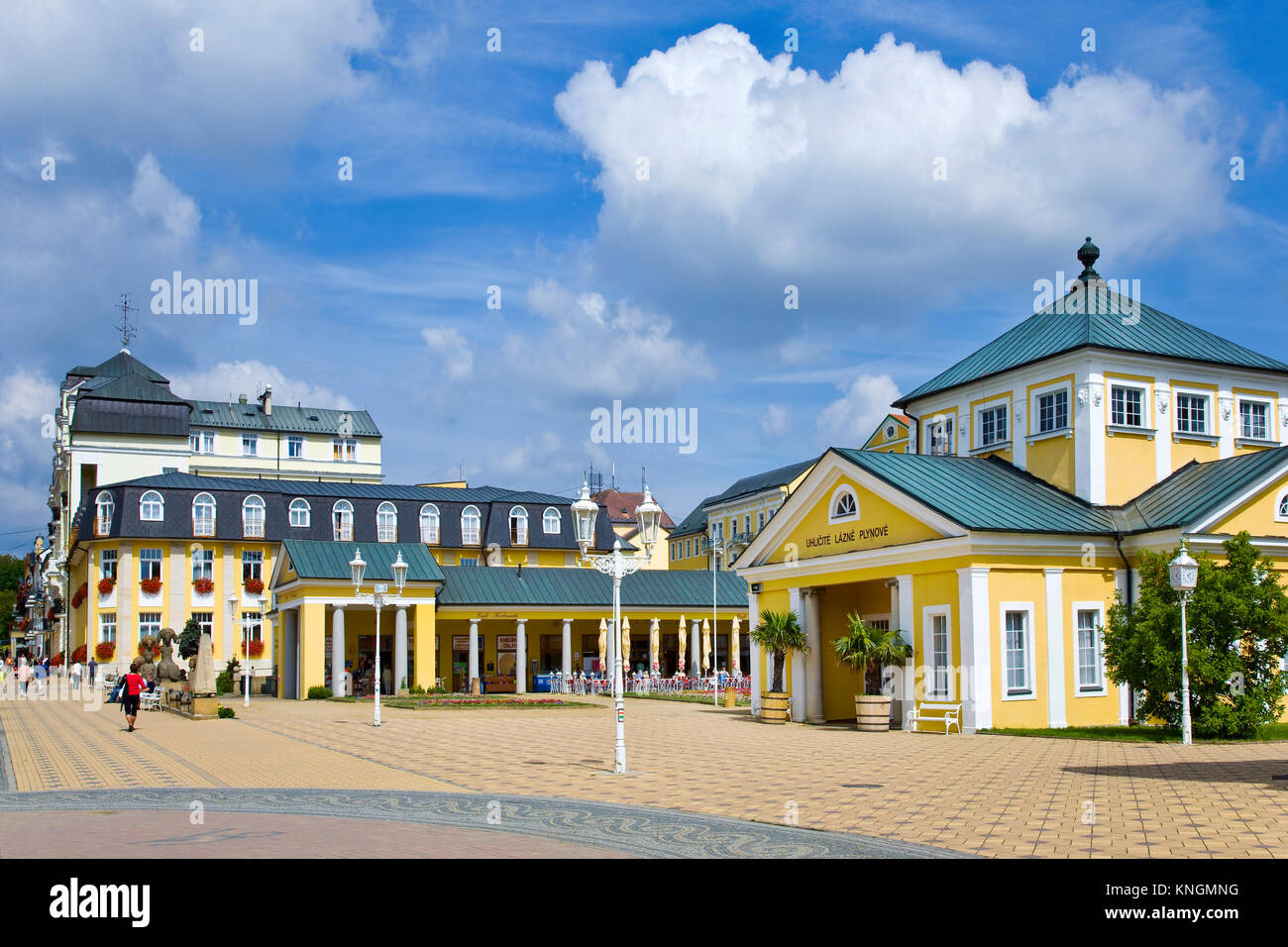 famous historical spa resort Frantiskovy lazne with healing water springs, West Bohemia, Czech republic - suggested for UNESCO protection Stock Photo