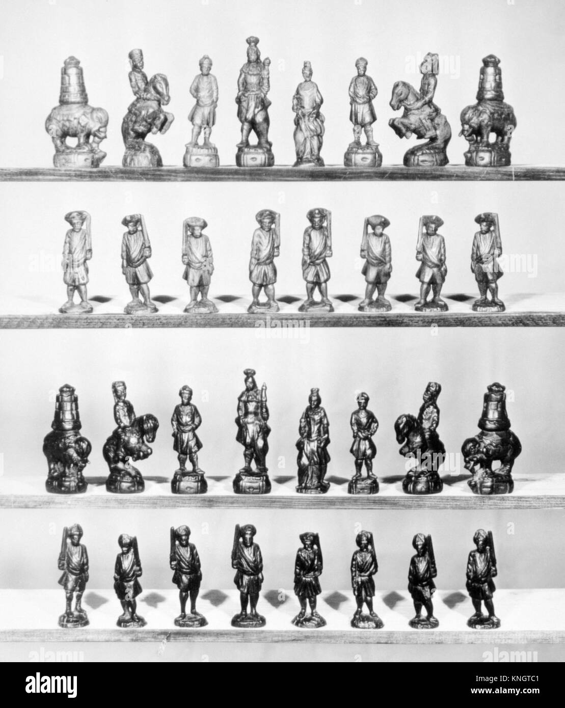 These chessmen are preserved historical game pieces, documenting ...