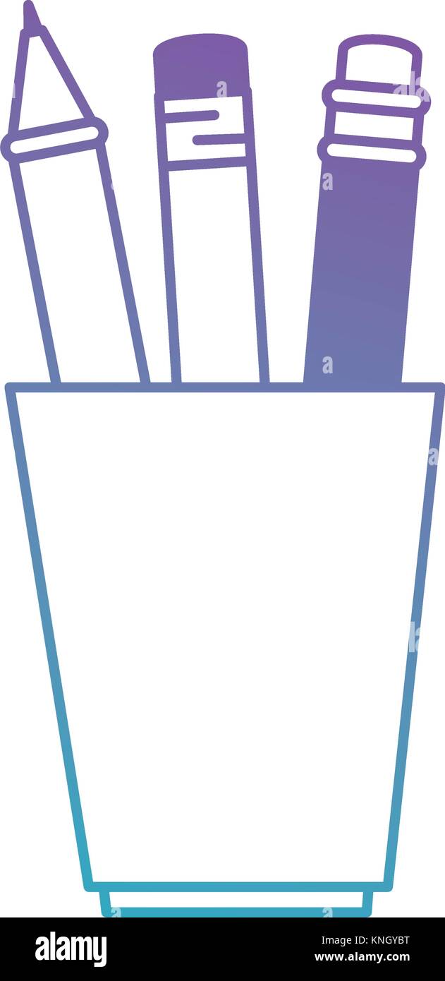 pencil holders isolated icon Stock Vector Image & Art Alamy