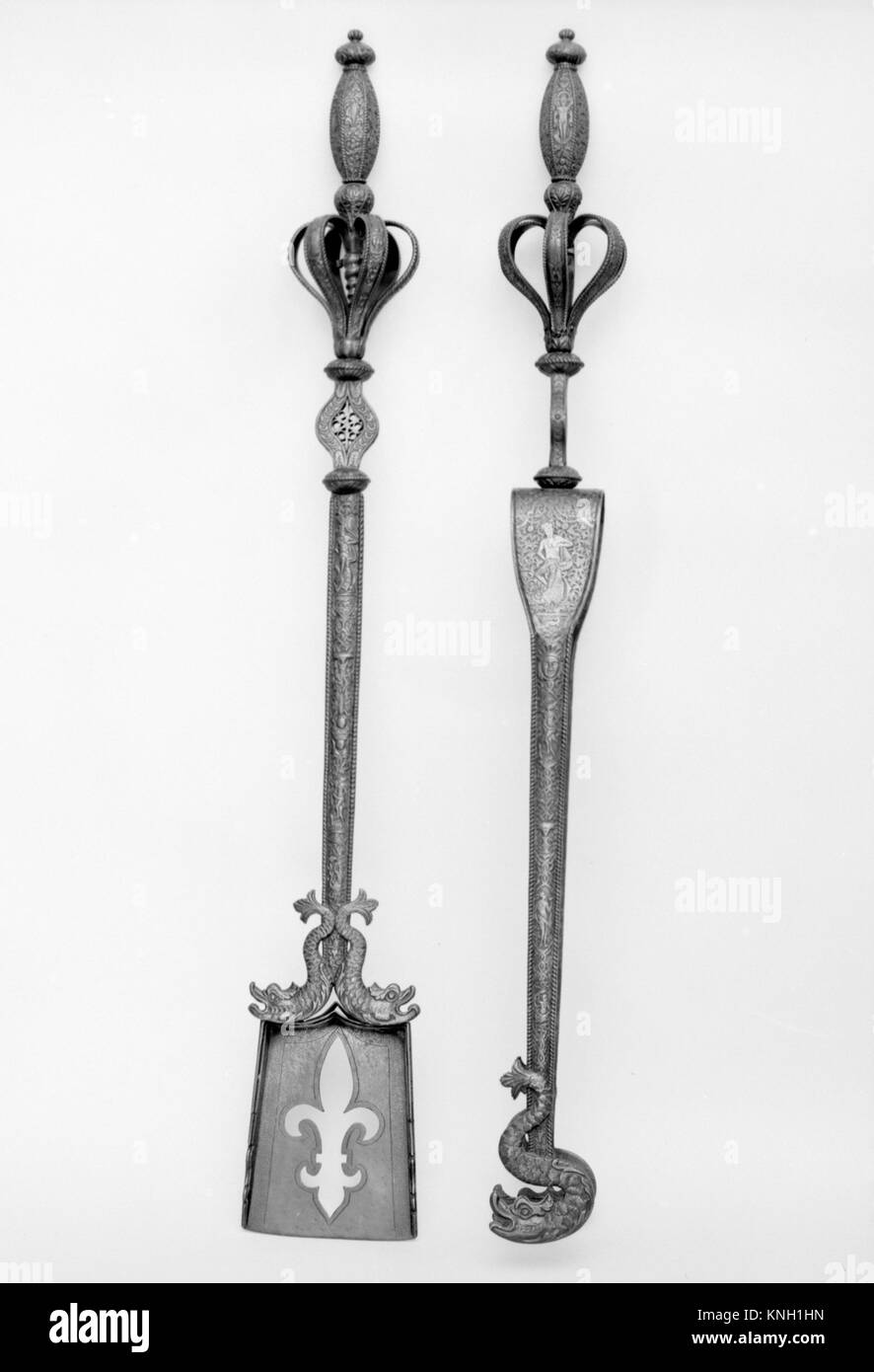 This set of fire tools was used to maintain fires in hearths and ...