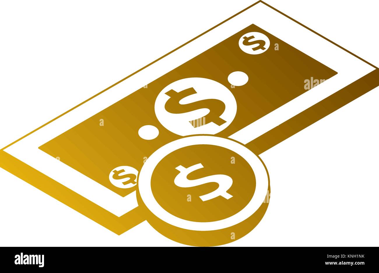 money banknote coin currency dollar isometric Stock Vector Image & Art ...