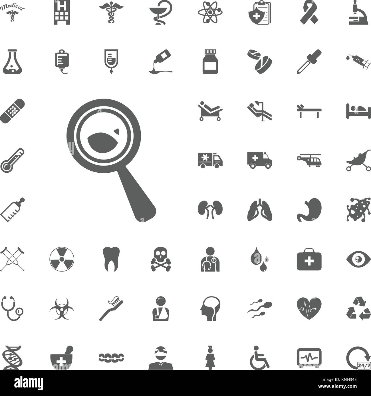 reserch icon. Medical and Hospital Icon vector Set Stock Vector Image ...