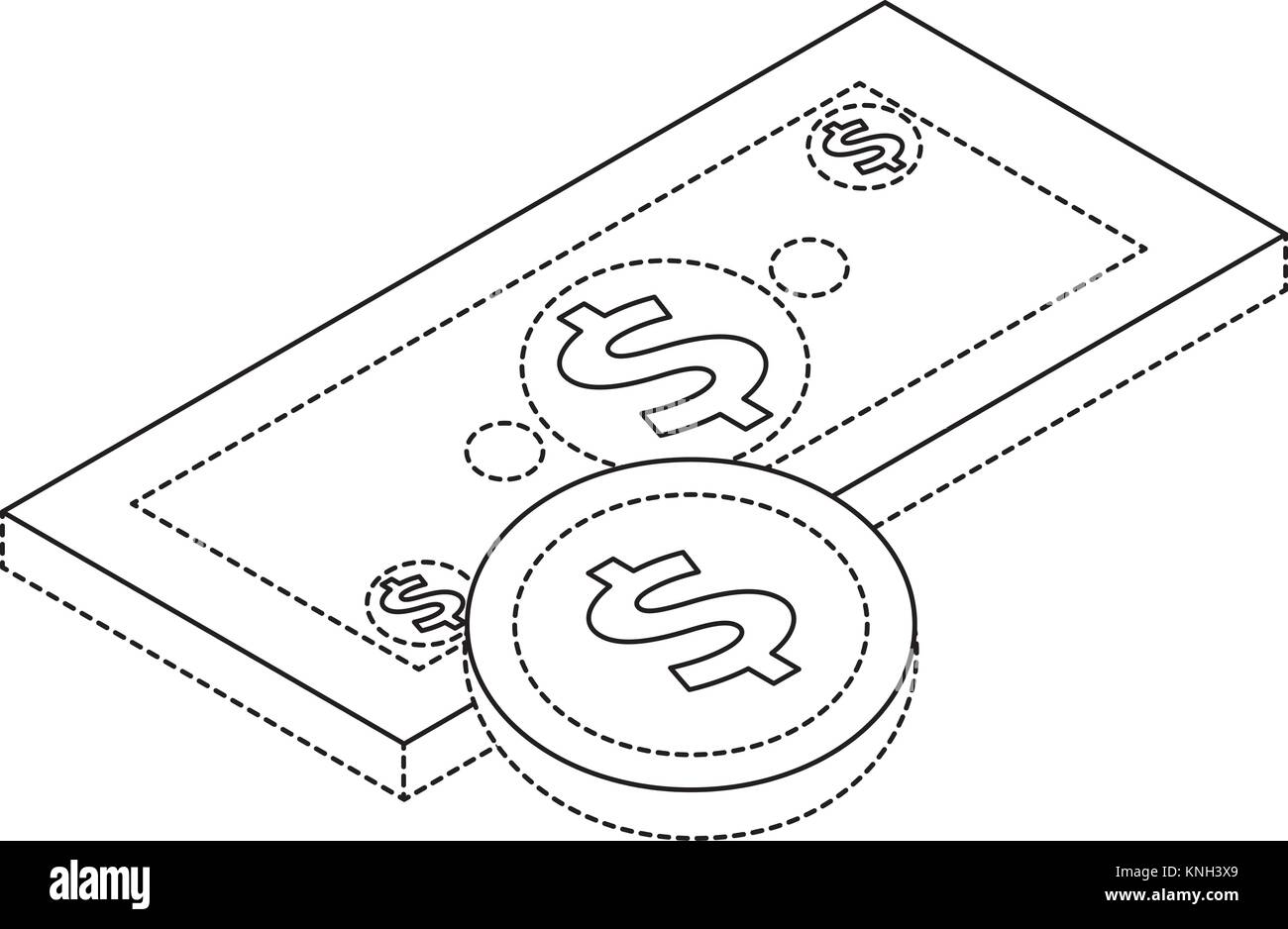 money banknote coin currency dollar isometric Stock Vector Image & Art ...