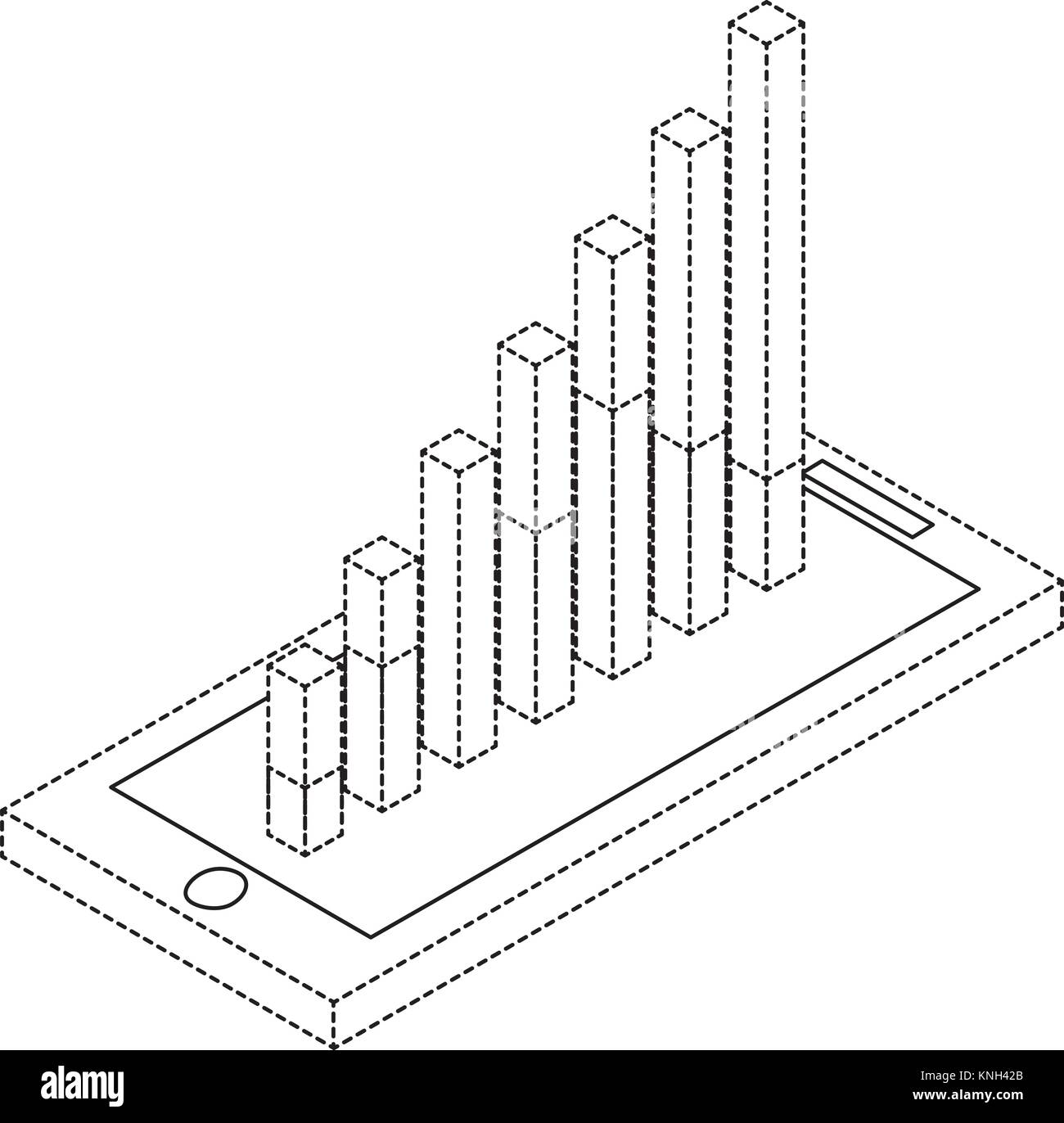 Mobile bar chart Black and White Stock Photos & Images Alamy
