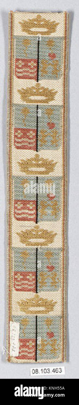 This galloon, a type of decorative trim, is made from intricate threads ...