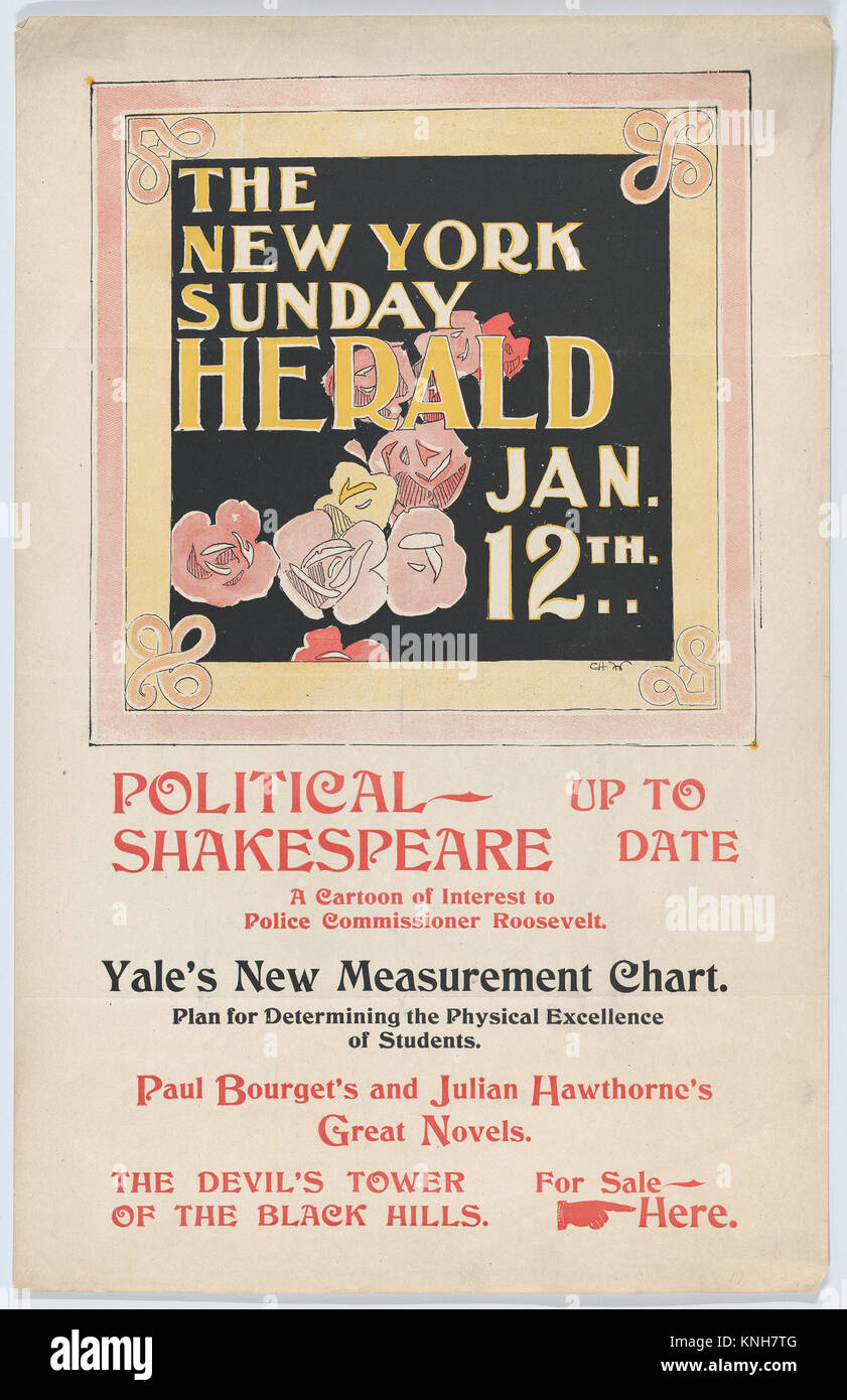 The New York Sunday Herald January 12th. Artist Charles Herbert