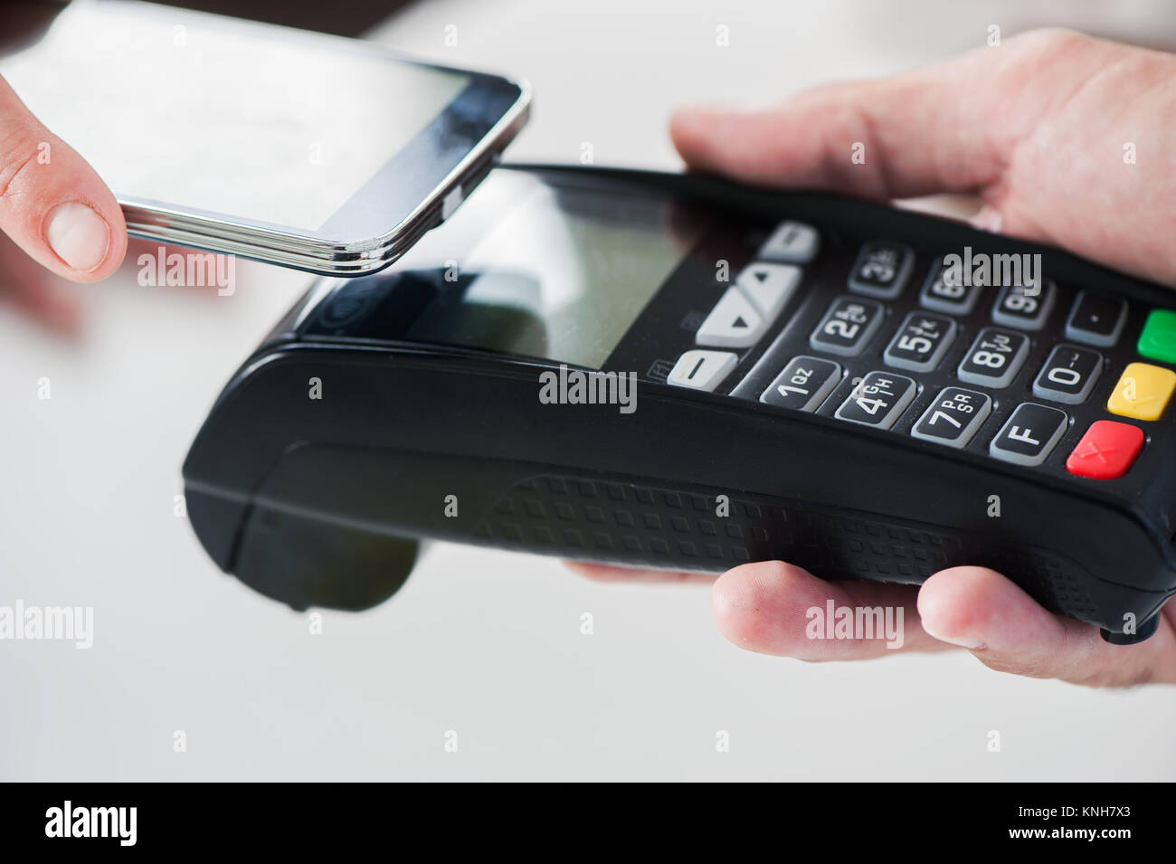 NFC Payment. Near Field Communication Mobile Payment Stock Photo Alamy