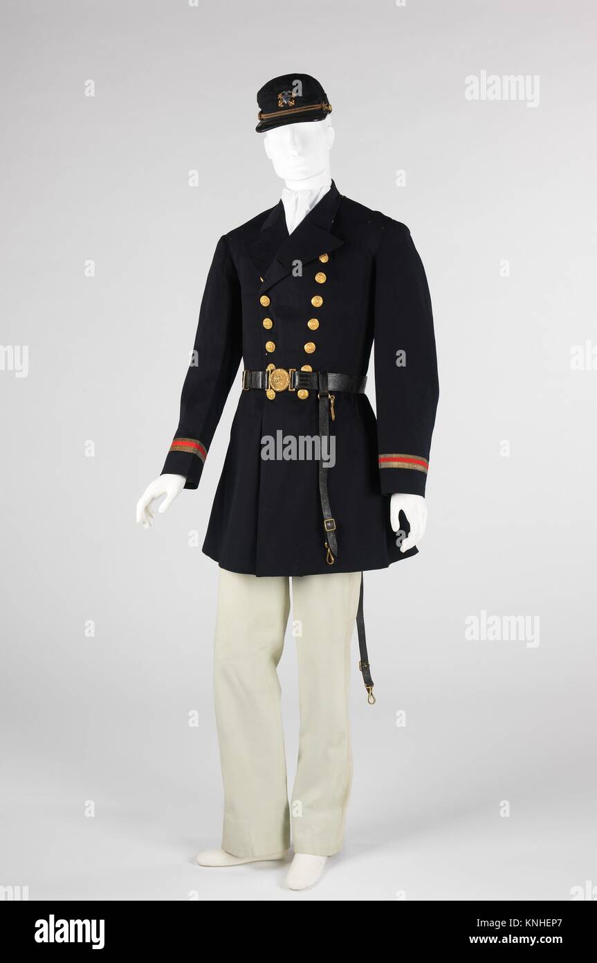 Military uniform. Designer: A. P. Rego; Date: ca. 1863; Culture:  Portuguese; Medium: wool, metal, leather Stock Photo - Alamy