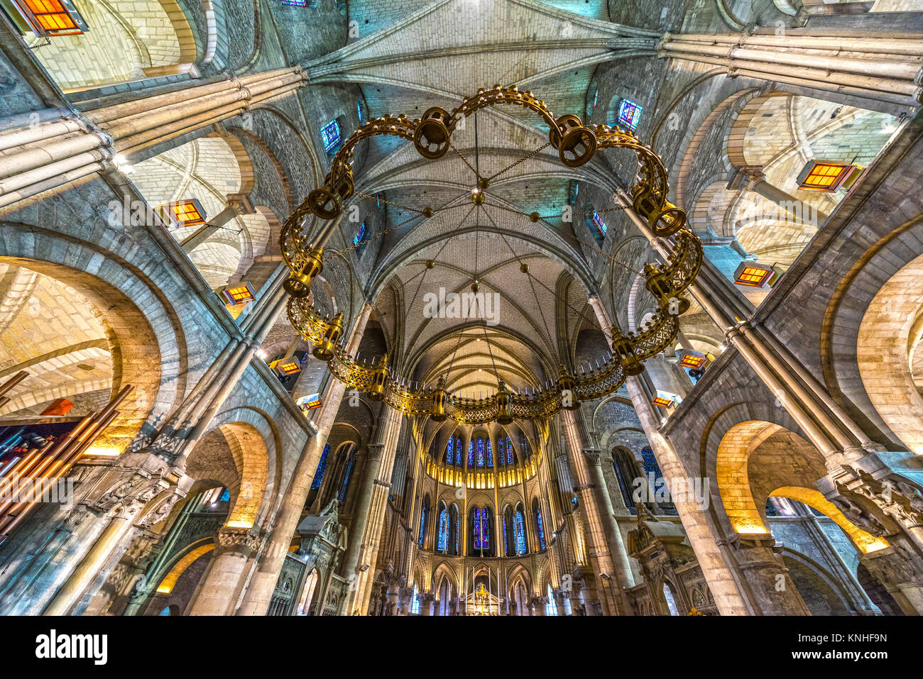 Saint-Remi Basilica in Reims, Champagne, France. Stock Photo