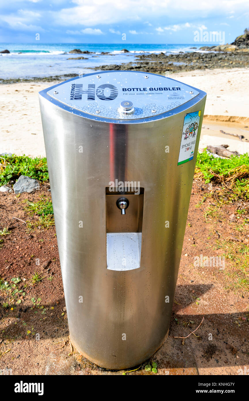 H2O Bottle bubbler is a public free drinking water dispenser, New South Wales, NSW, Australia Stock Photo