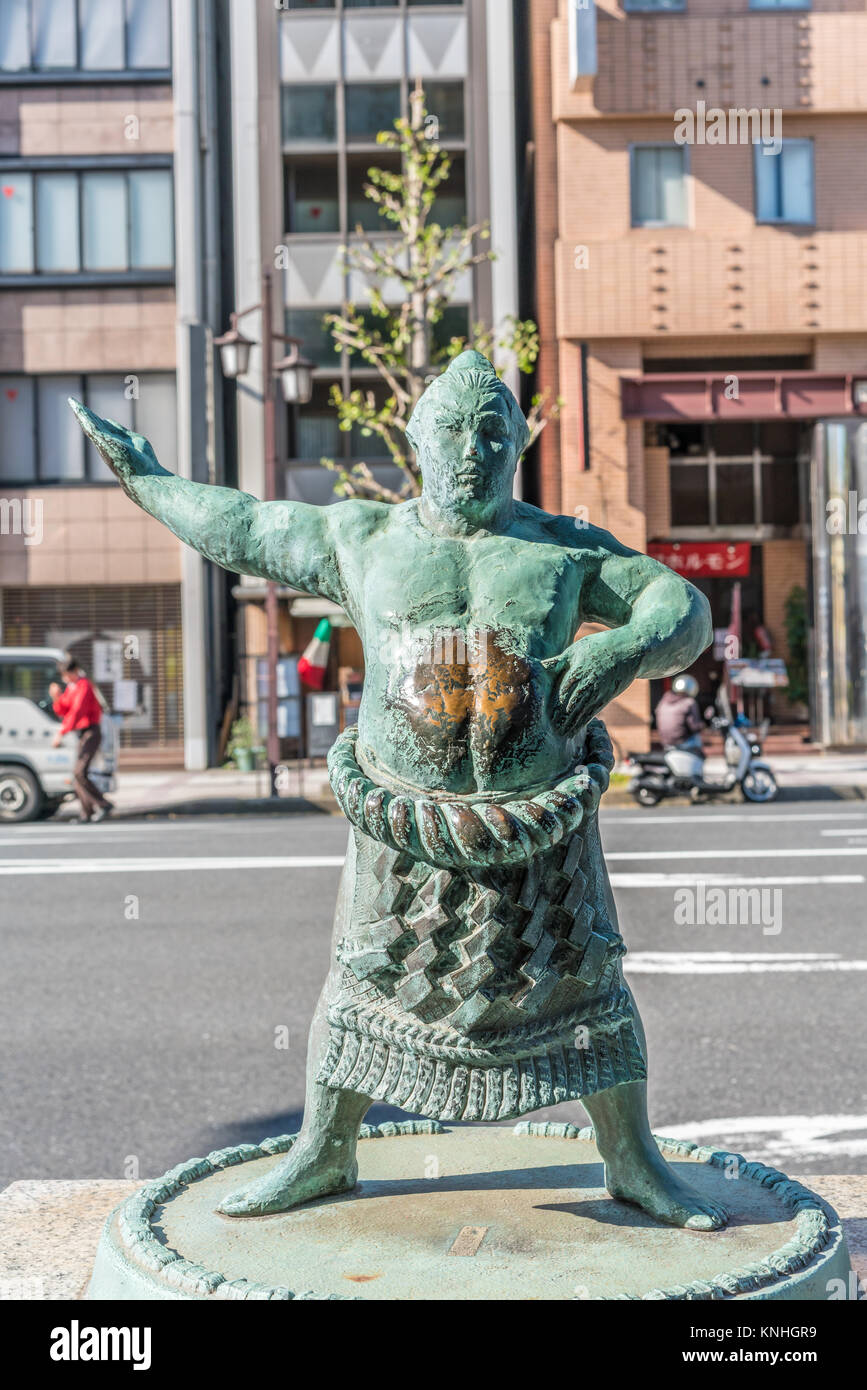 Statue Of A Sumo Wrestler Fighter In Ryogoku District Sumida Ward Tokyo Japan Stock Photo Alamy