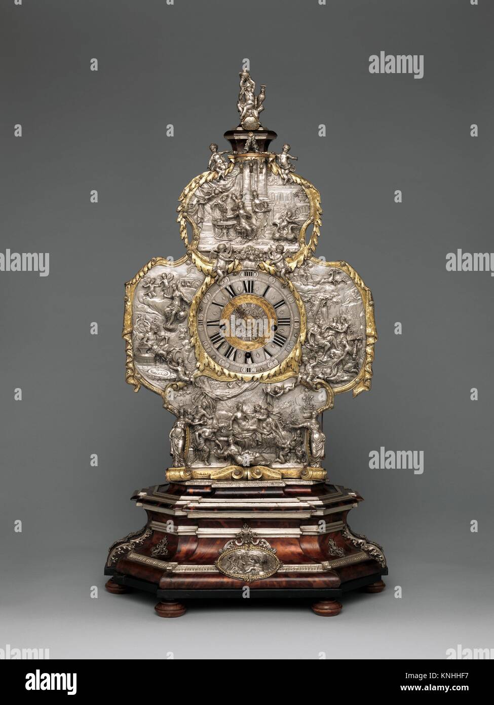 Mantel clock. Maker: Clockmaker: Franz Xavier Gegenreiner (German, active 1760-70); Maker: Case maker: Johann Andreas Thelot (German, 1655-1734); Stock Photo