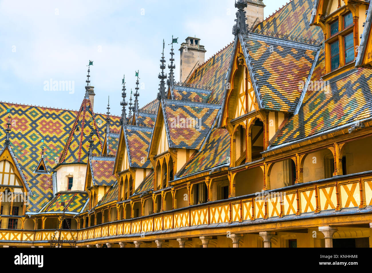 Hotel Dieu, Beaune, Burcundy, France Stock Photo