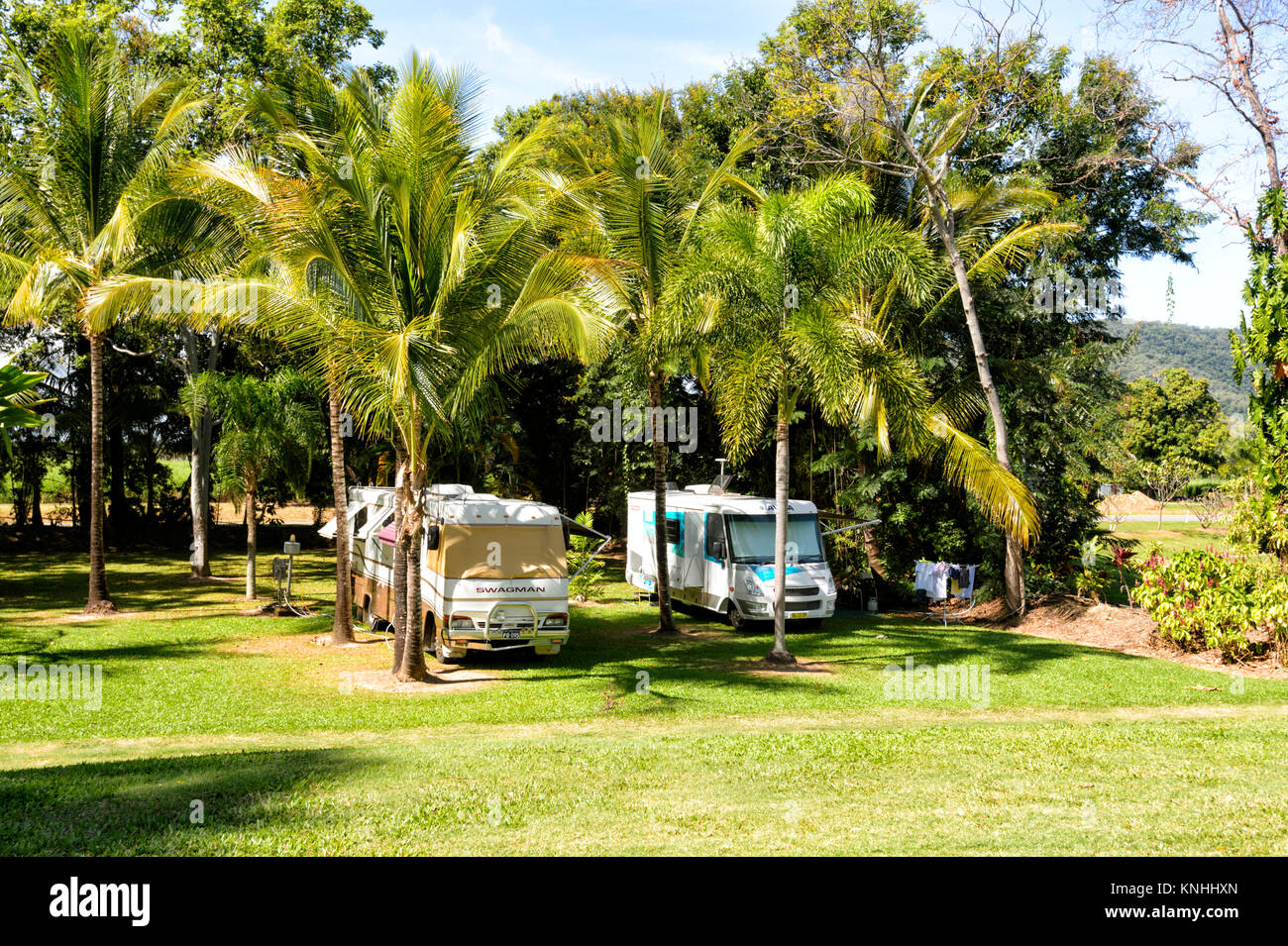 Motorhomes at the Big4 Glengarry Holiday Park, Port Douglas, Far North