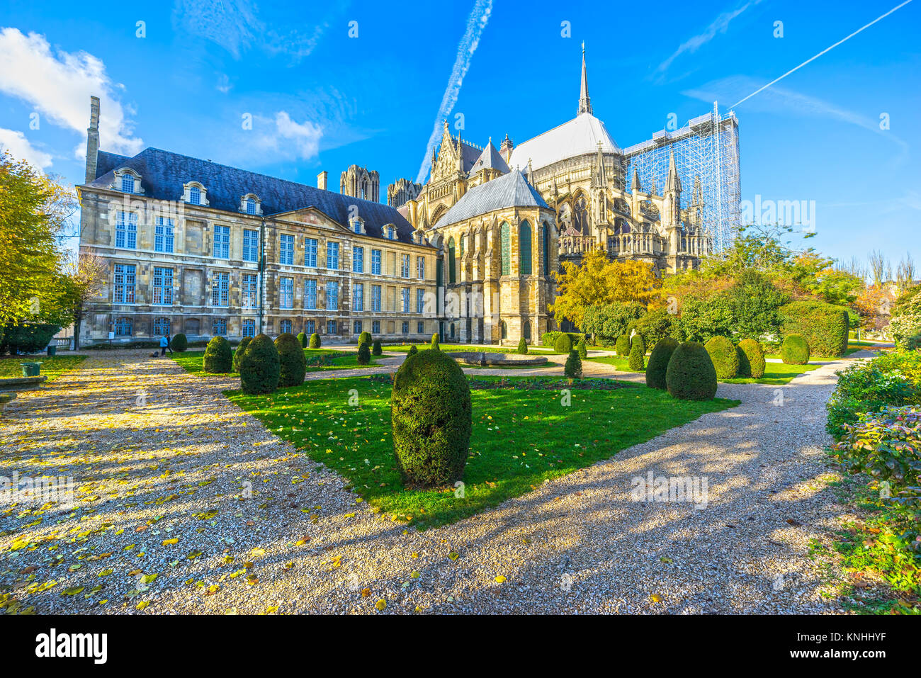 Notre Dame of Reims Cathedral, Champagne, France. Stock Photo