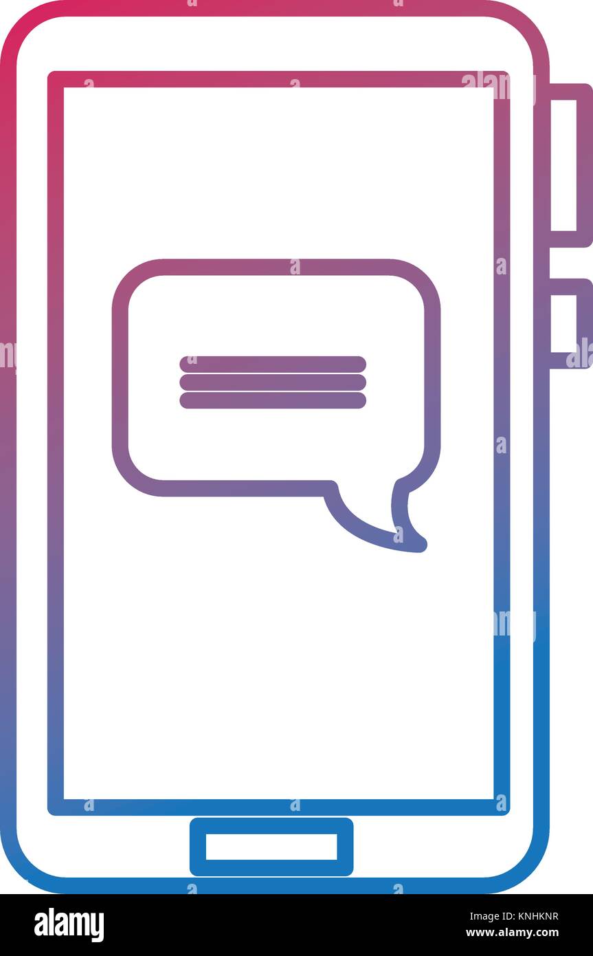 smartphone device with speech bubbles vector illustration design Stock ...