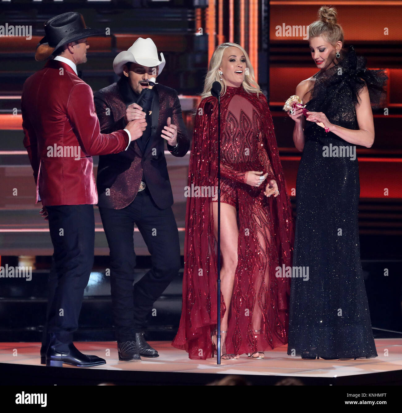 51st CMA Awards Show at Bridgestone Arena Featuring Tim McGraw, Brad