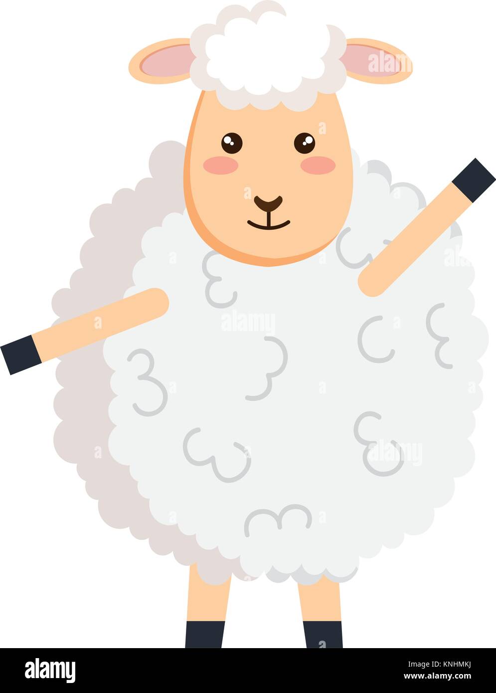 cute sheep character icon vector illustration design Stock Vector Image ...
