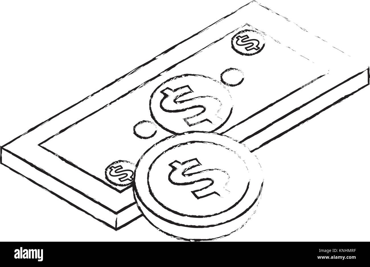 money banknote coin currency dollar isometric Stock Vector Image & Art ...