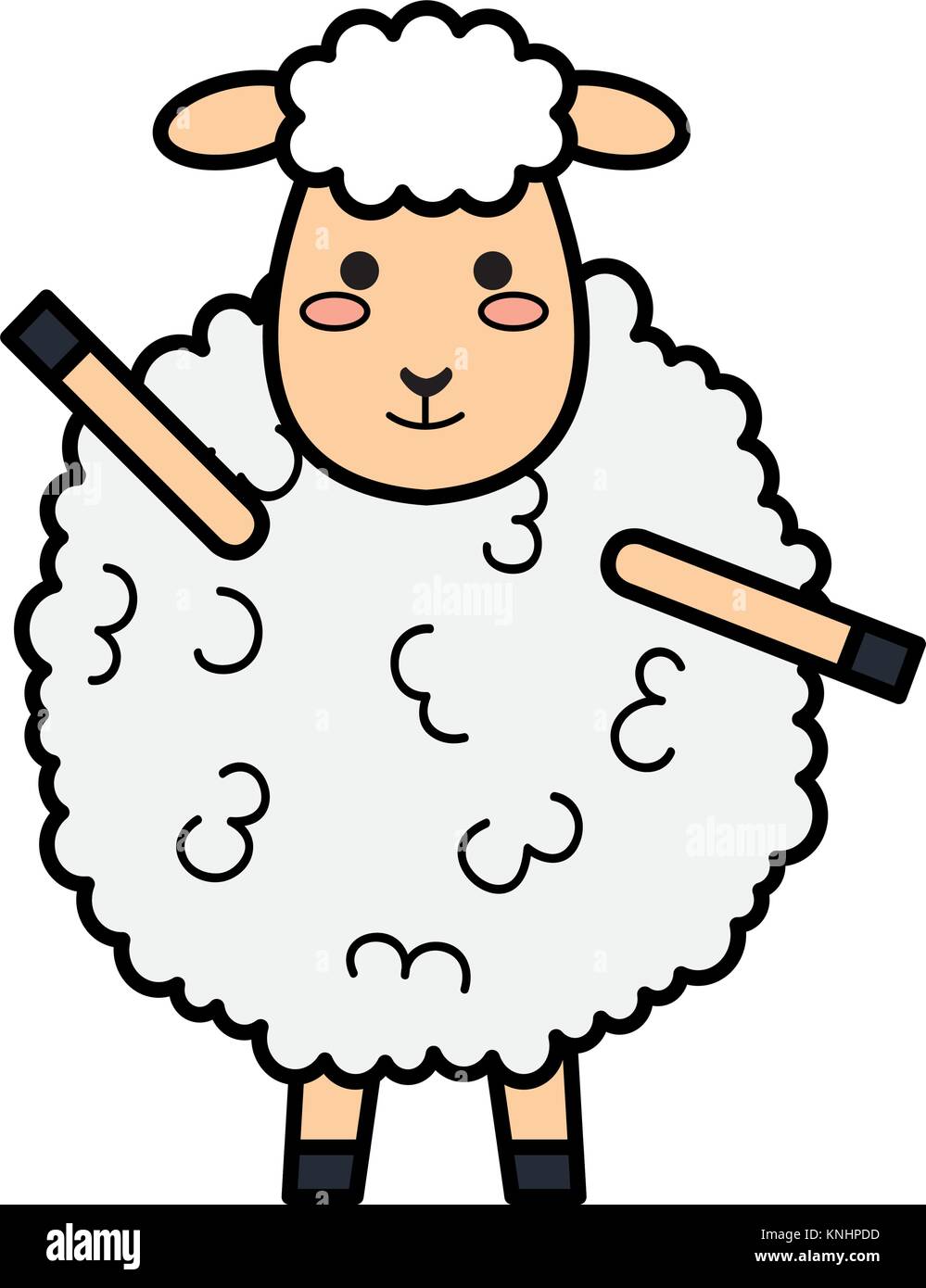 cute sheep character icon vector illustration design Stock Vector Image ...