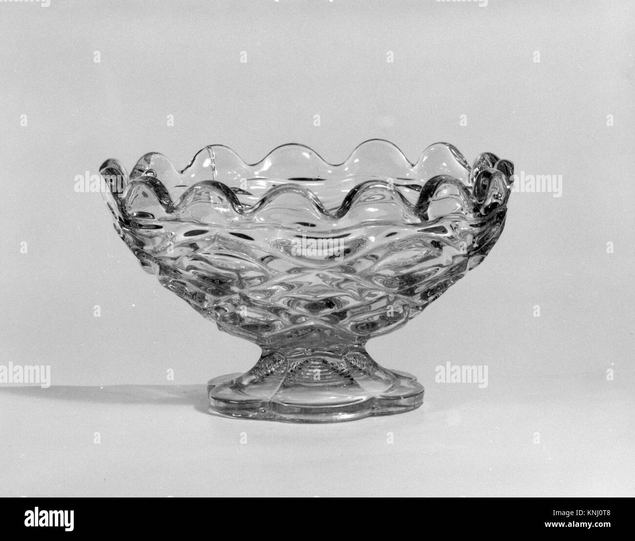 An American pressed glass footed bowl from the mid-19th century. Part ...