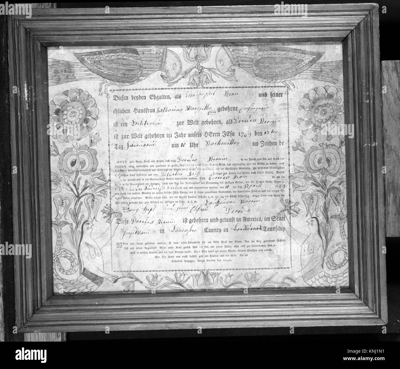 Birth and Baptismal Certificate MET 168677 531 Stock Photo Alamy