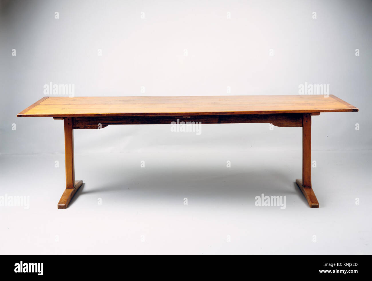 Dining Table, Maker: United Society of Believers in Christ’s Second Appearing (“Shakers”) (American, active ca. 1750–present), 1800–1825, American, Shaker, Made in Hancock, Massachusetts, United States,  Medium: Pine, maple, basswood Stock Photo