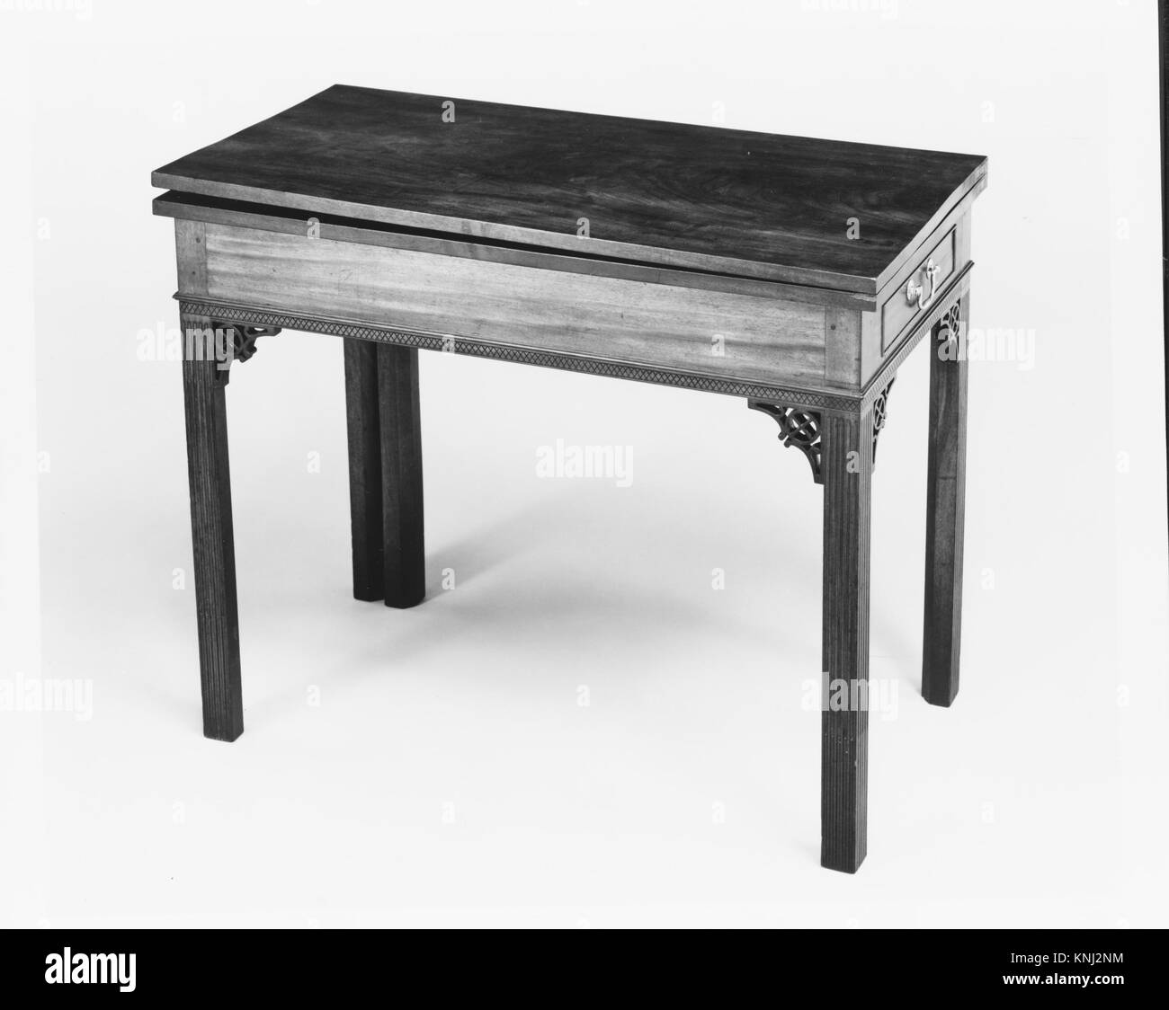 Card table, Maker: John Townsend, 1732-1809, Card table, ca. 1786, Mahogany, maple, chestnut, tulip, poplar Stock Photo