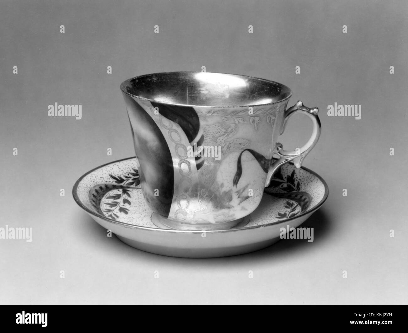Cup and Saucer, Maker Rudolph T. Lux, b. Germany, 18151868, Cup and