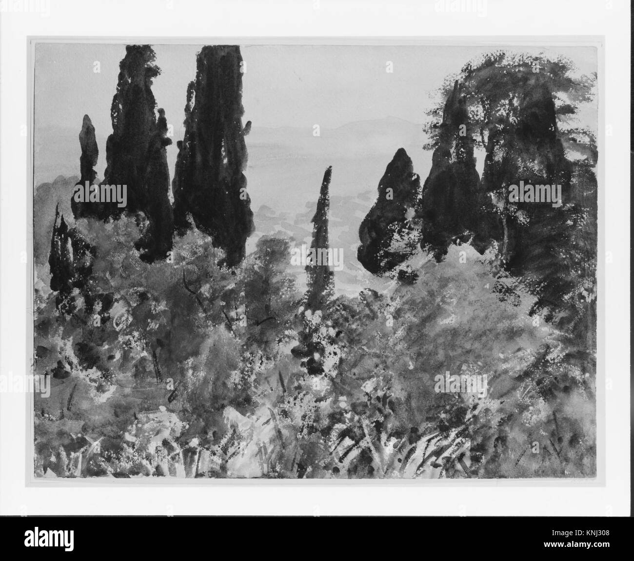 Collectible architecture painting Black and White Stock Photos & Images ...