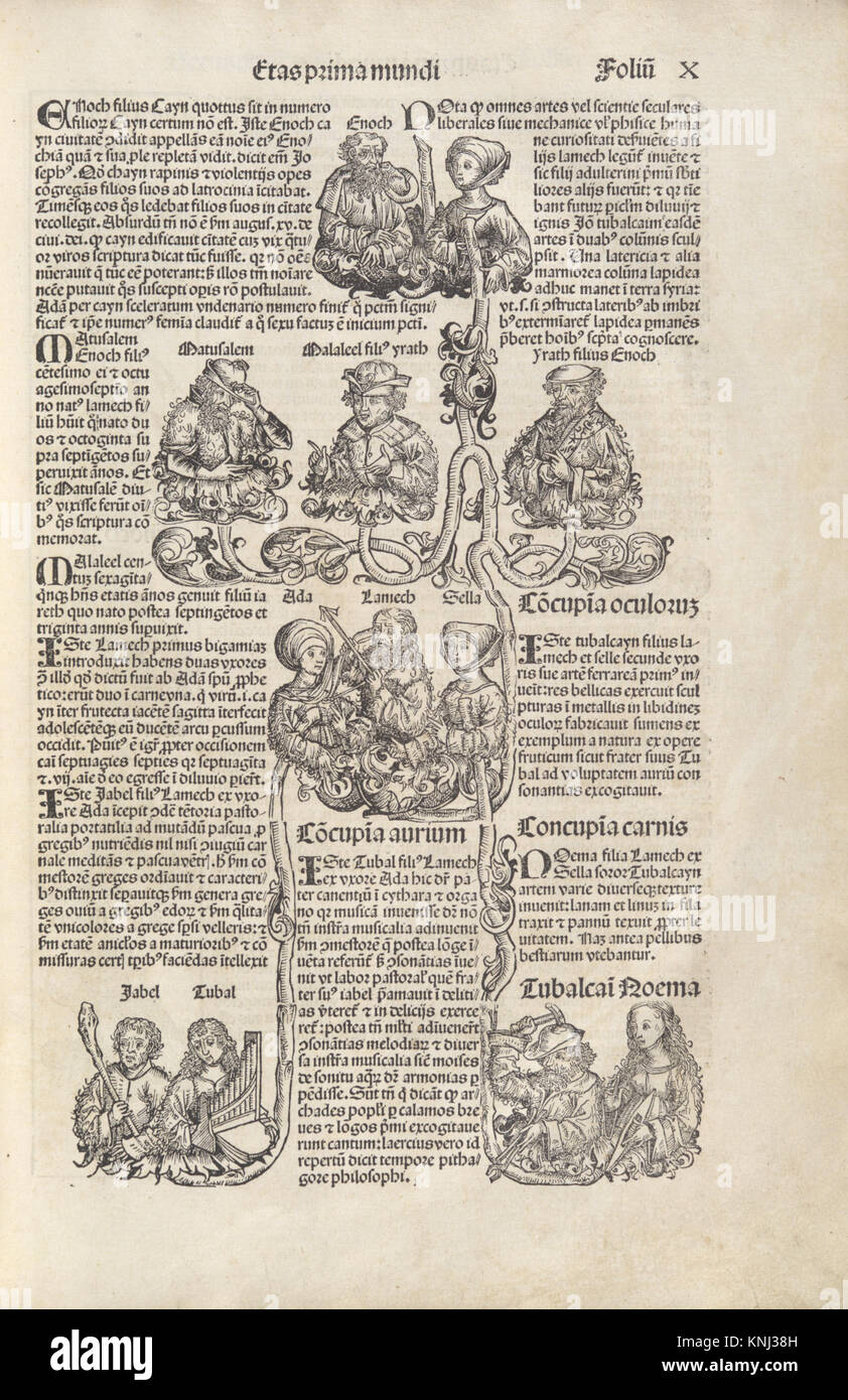 A 1493 Nuremberg Chronicle by Hartmann Schedel with woodcut ...