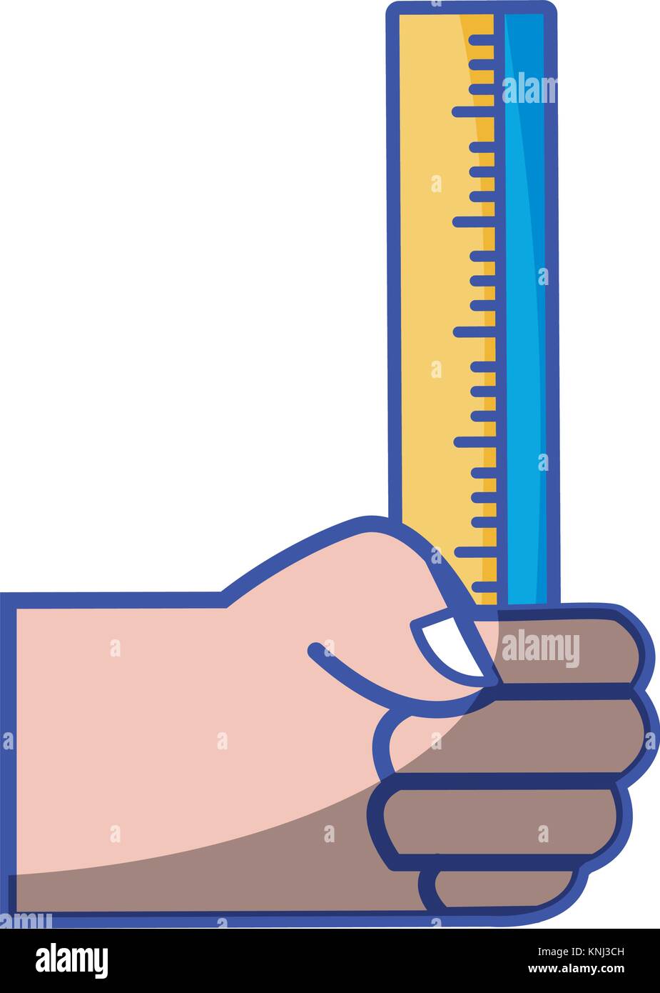 hand with ruler school utensil design Stock Vector Image & Art - Alamy