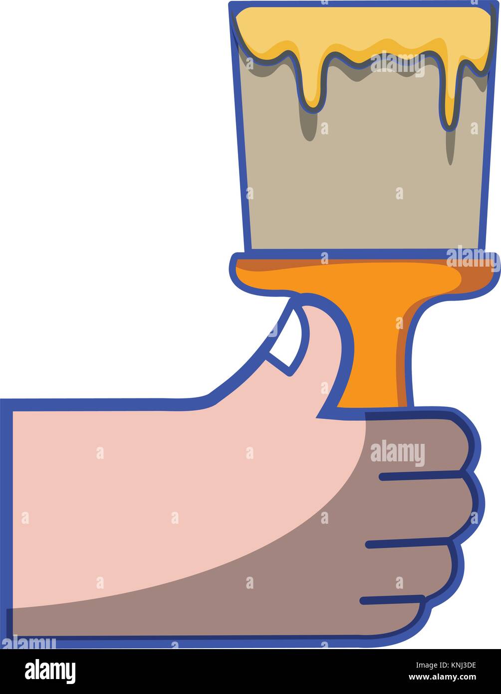hand with brush tool to paint design Stock Vector Image & Art - Alamy