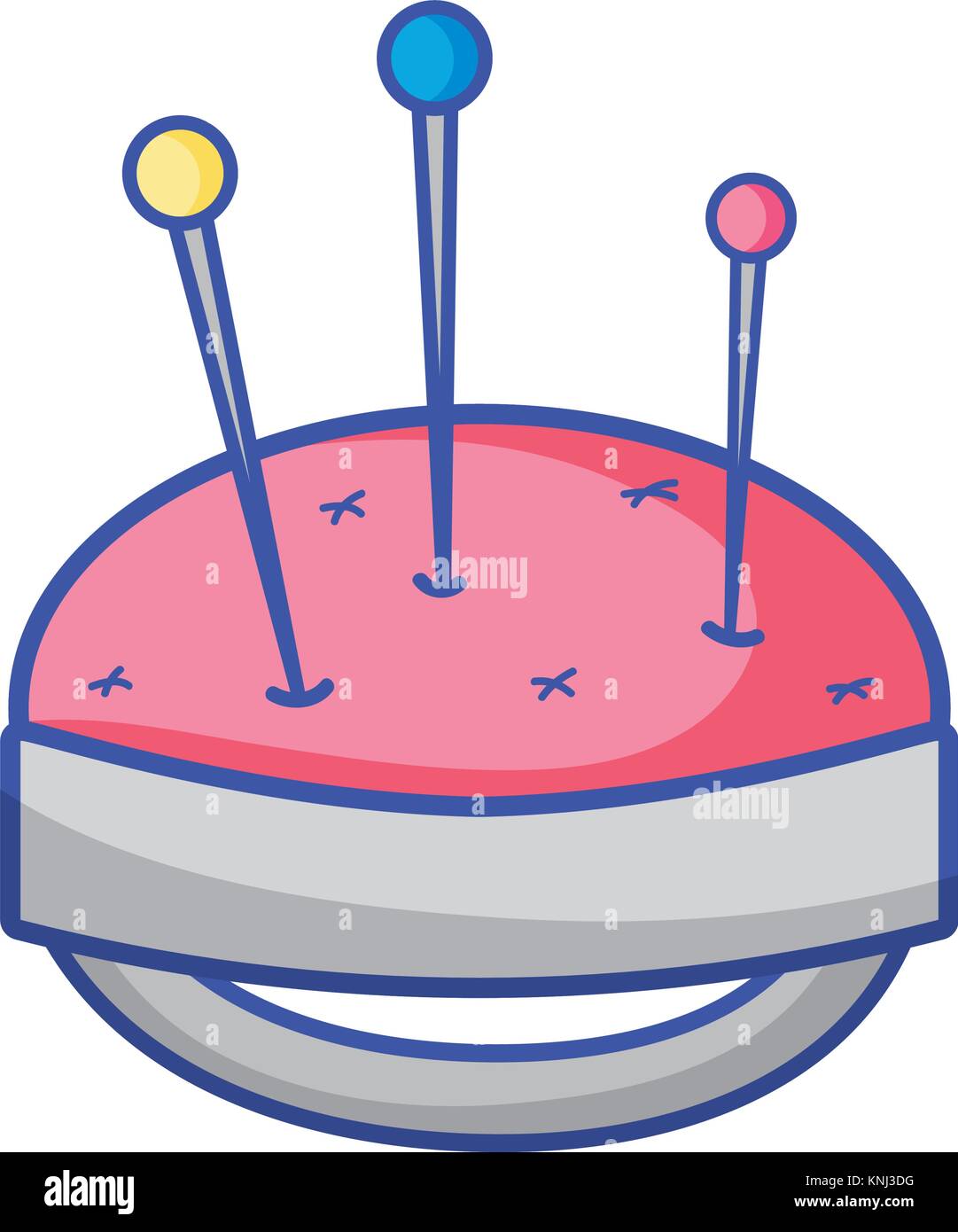 pin and pincushion sewing tool object Stock Vector Image & Art Alamy