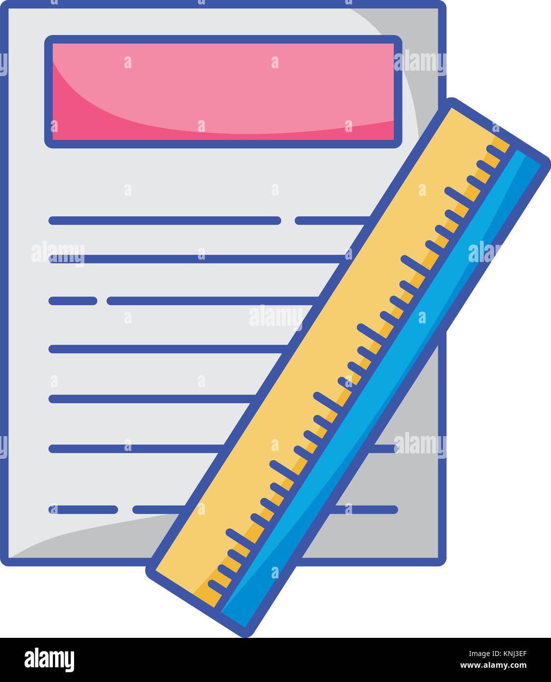 paper document with ruler object design Stock Vector Image & Art - Alamy
