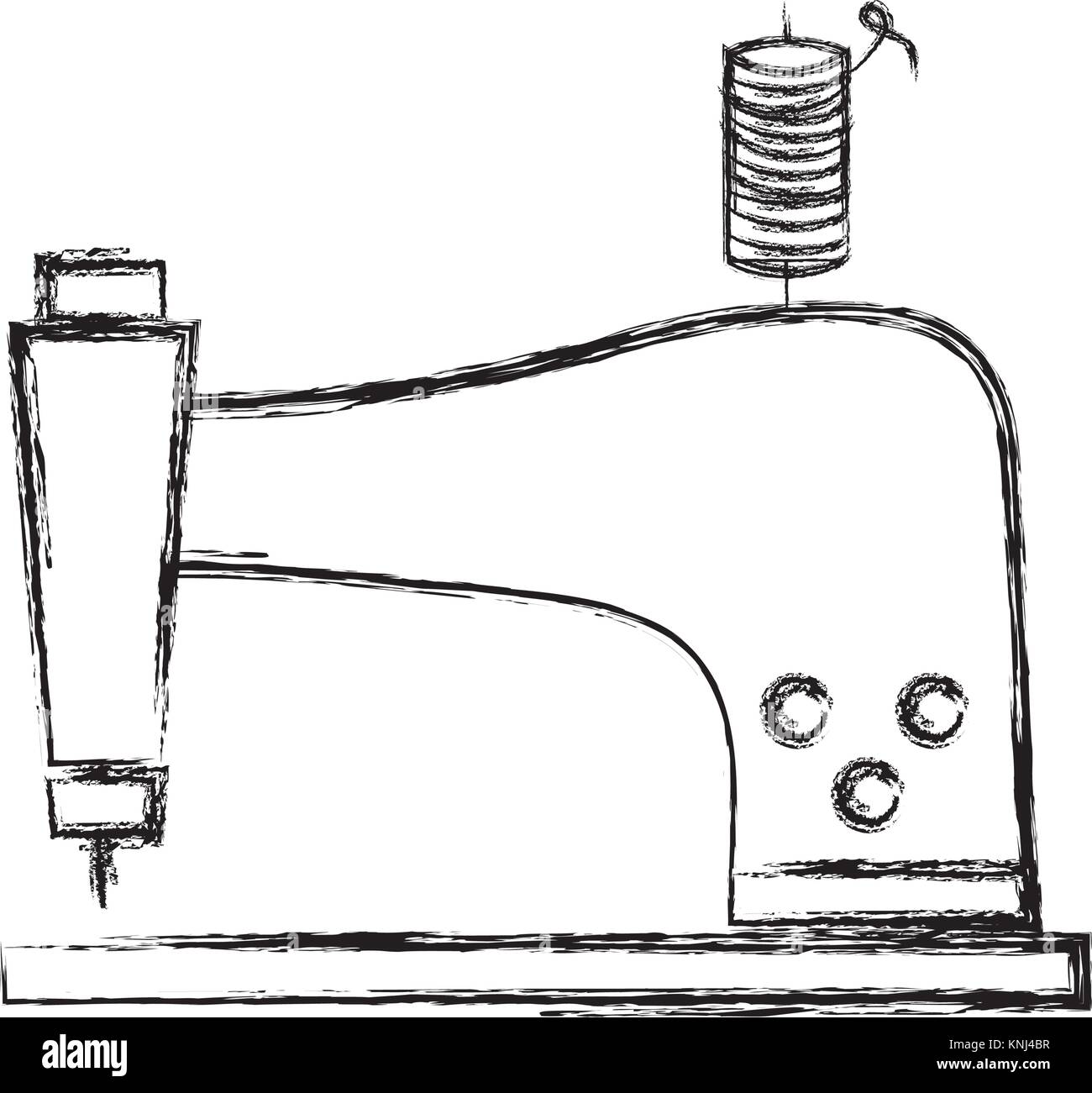 figure sewing machine fashion industry equipment Stock Vector Image ...