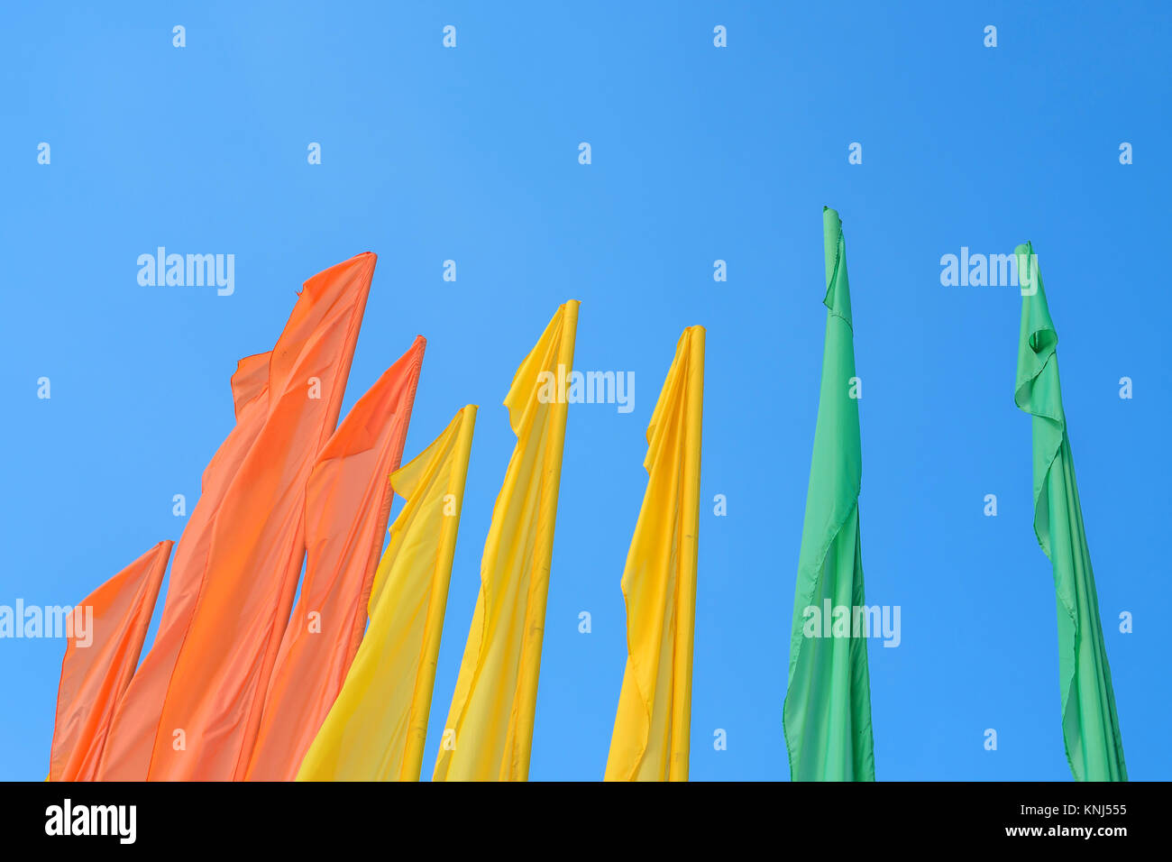 Many colorful flags over the blue sky Stock Photo - Alamy