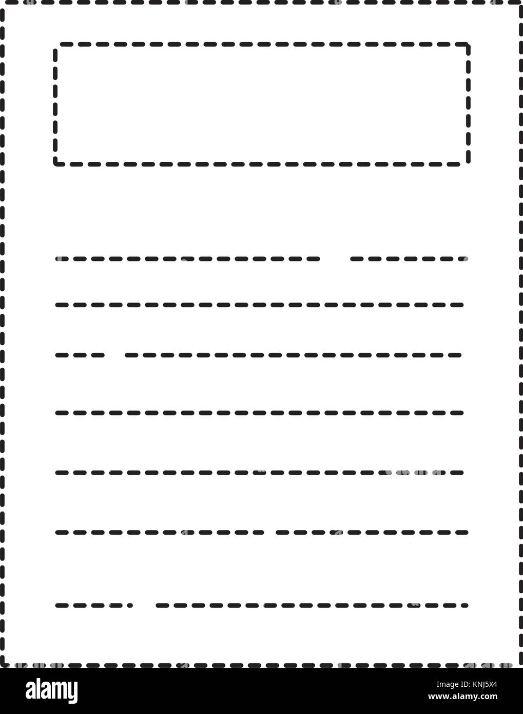dotted shape business paper document work information Stock Vector ...