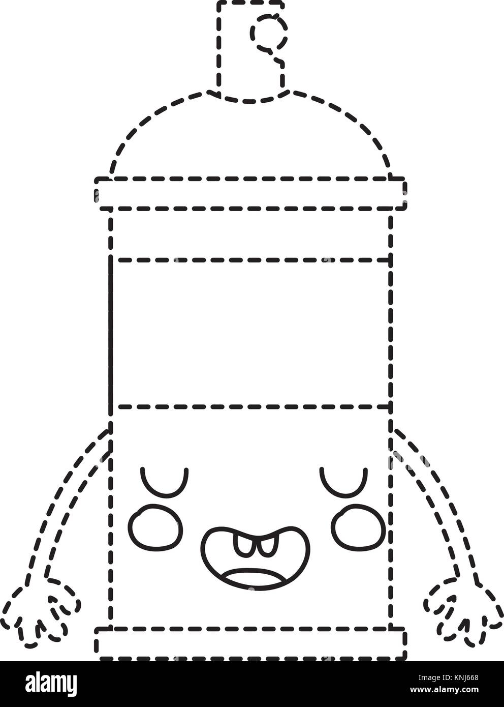dotted shape kawaii cue funny aerosol spray Stock Vector Image & Art ...
