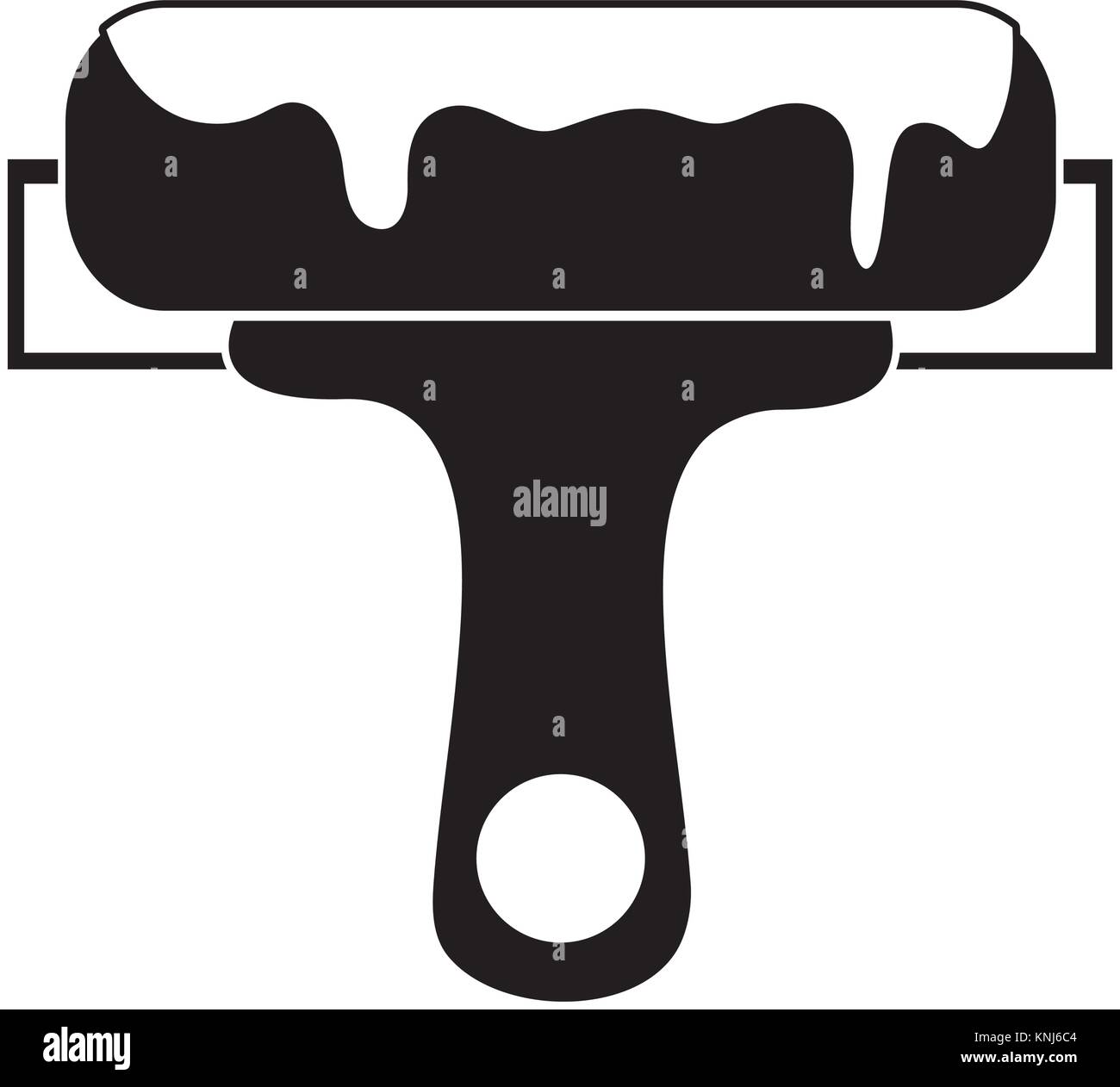 contour paint roller tool to creative work Stock Vector Image & Art - Alamy