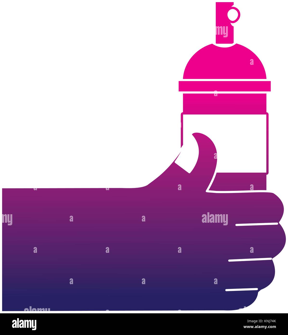 silhouette hand with aerosol spray paint art Stock Vector Image & Art ...