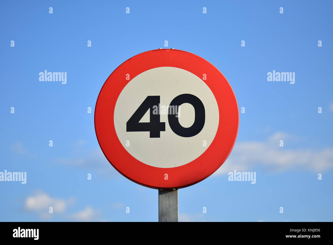 Traffic sign 40 Stock Photo - Alamy