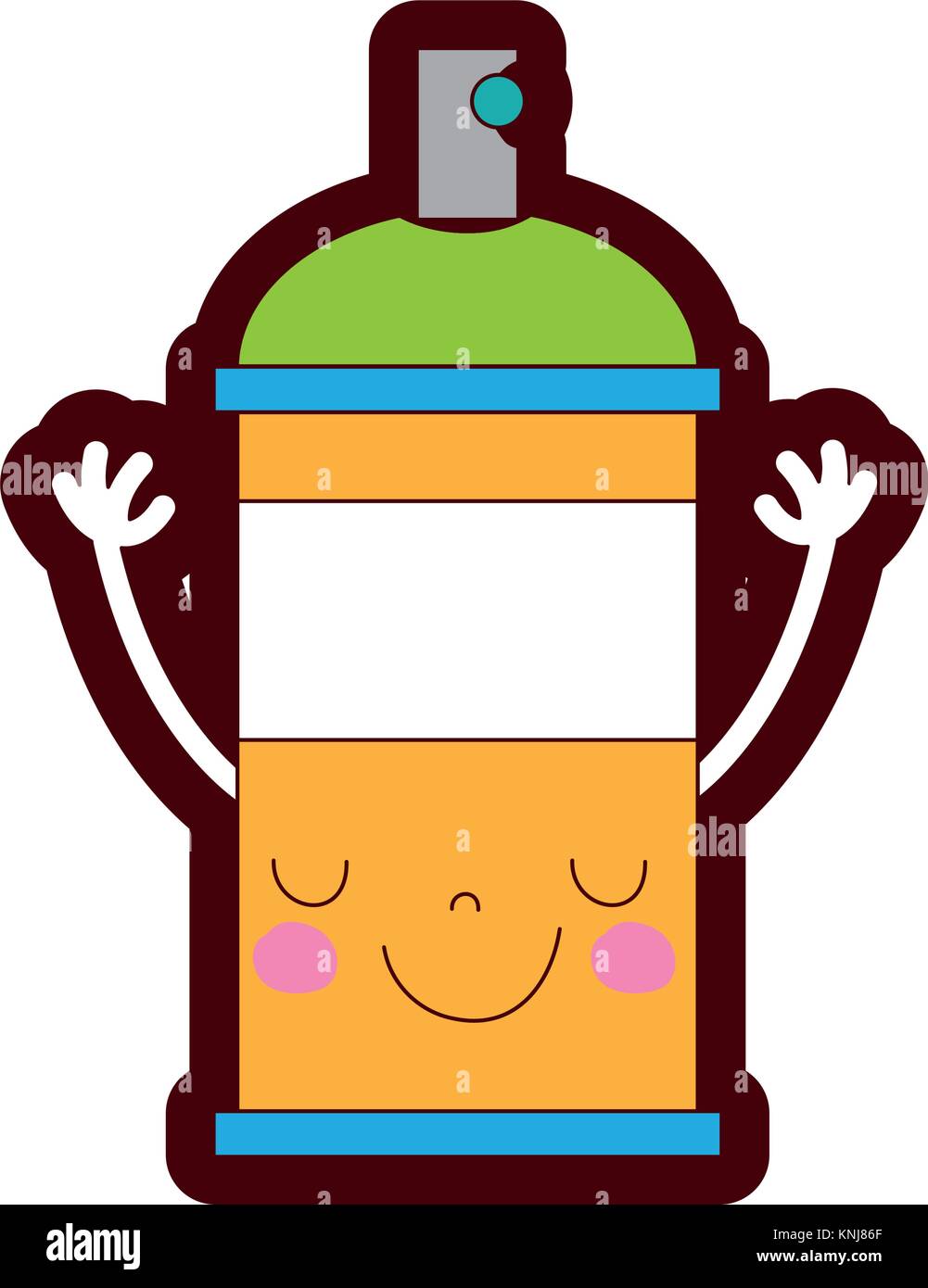 line color emoji cute happy aerosol spray Stock Vector Image & Art Alamy