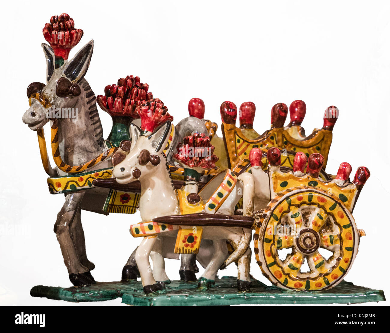 the Sicilian cart, a work of folk art, is a symbol of Sicily Stock Photo