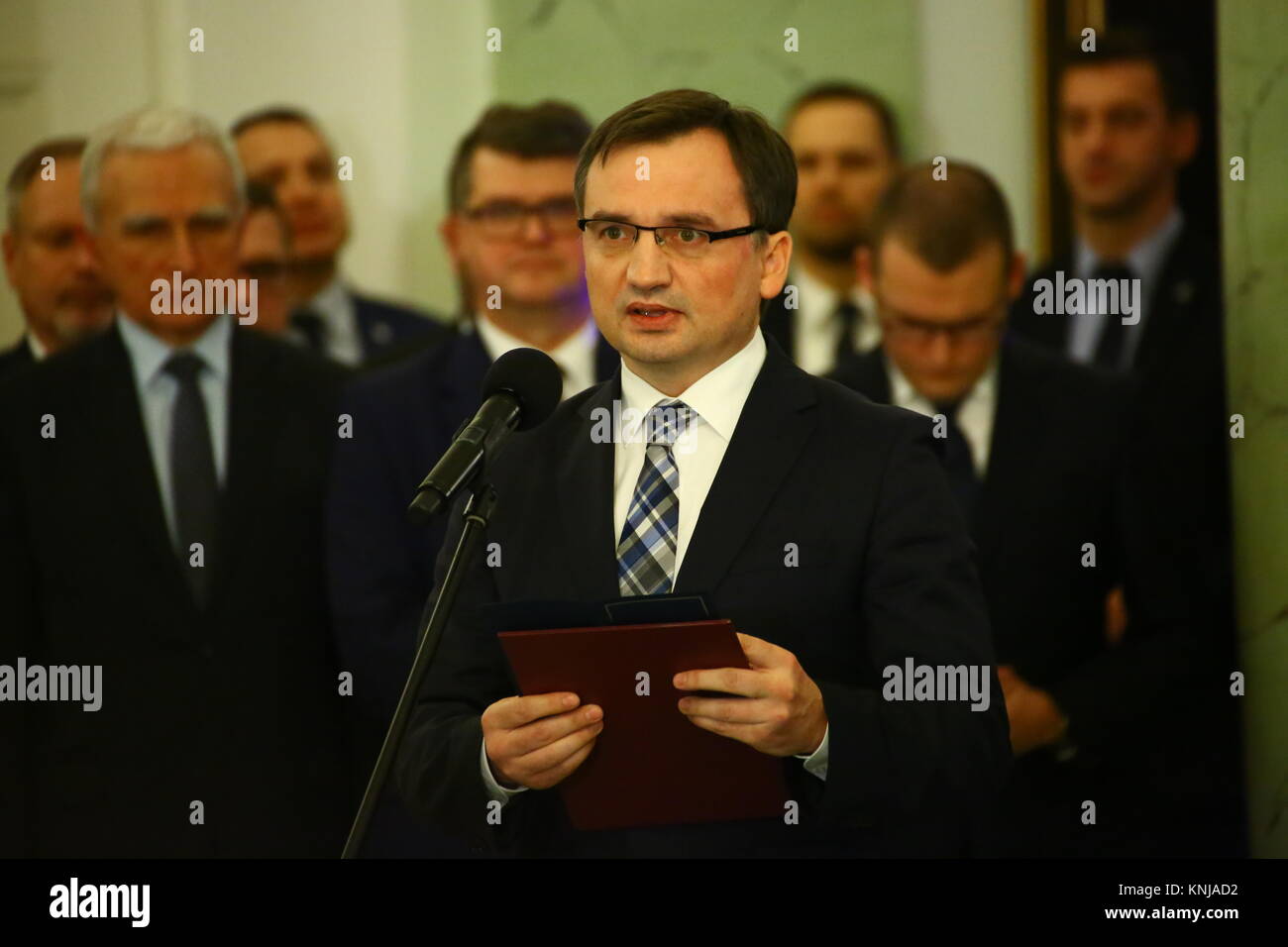 Warsaw, Poland. 11th Dec, 2017. President Duda appoints new Prime Minister Mateusz Morawiecki and new Council of Ministers with ceremony at Presidential Palace. Former Prime Minister Beata Szydlo declared her official dismission on Friday. Credit: Jakob Ratz/Pacific Press/Alamy Live News Stock Photo