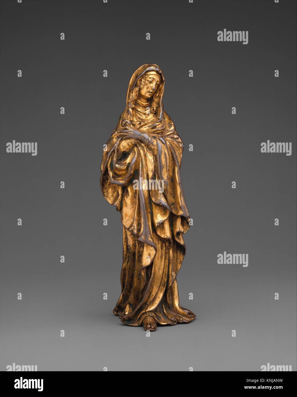 The Virgin Mary. Artist: Manner of Germain Pilon (French, Paris ca.  1525-1590 Paris); Date: ca. 1585-90; Culture: French; Medium: Gilt bronze  Stock Photo - Alamy