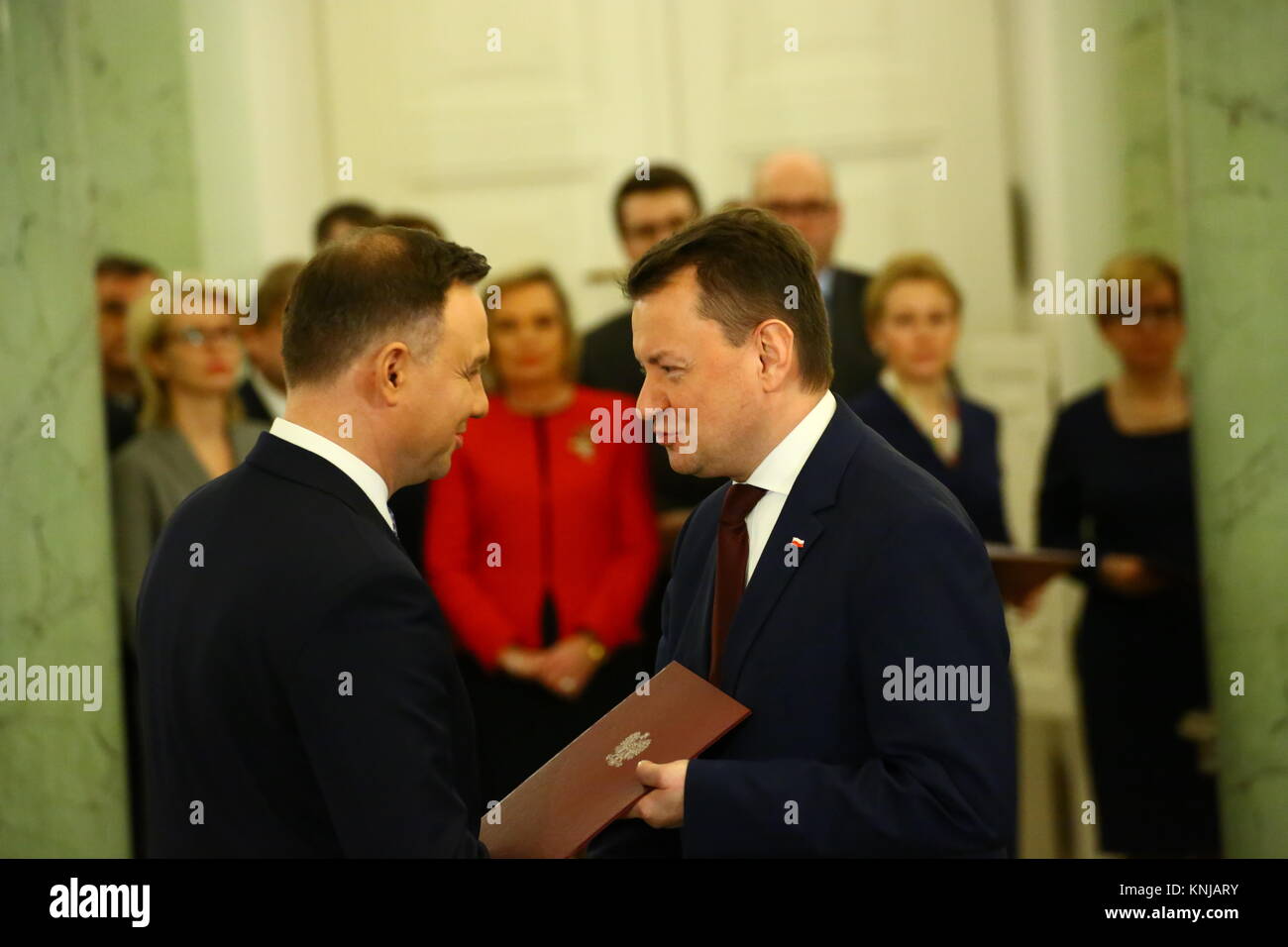 Warsaw, Poland. 11th Dec, 2017. President Duda appoints new Prime Minister Mateusz Morawiecki and new Council of Ministers with ceremony at Presidential Palace. Former Prime Minister Beata Szydlo declared her official dismission on Friday. Credit: Jakob Ratz/Pacific Press/Alamy Live News Stock Photo
