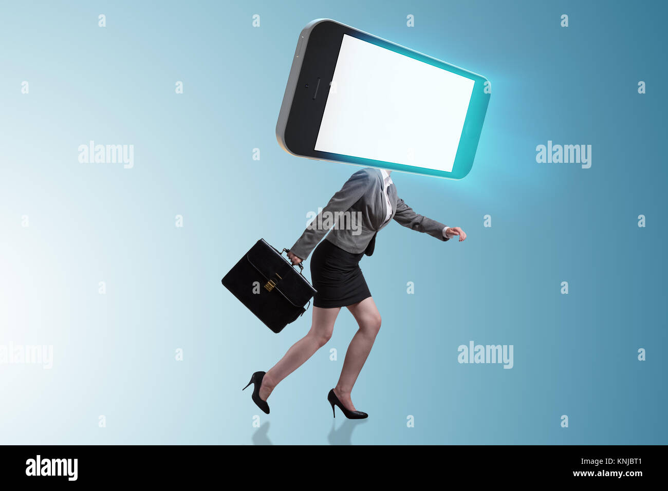 Mobile phone zombie under the influence of smartphone Stock Photo Alamy