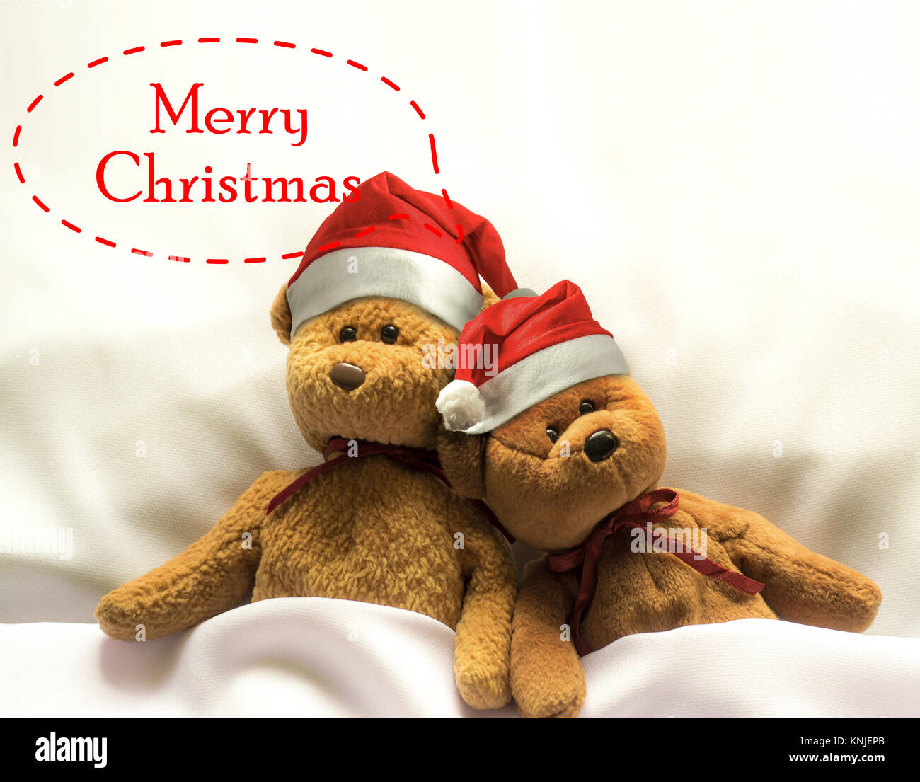 Christmas hat with Teddy Bear Stock Photo - Alamy